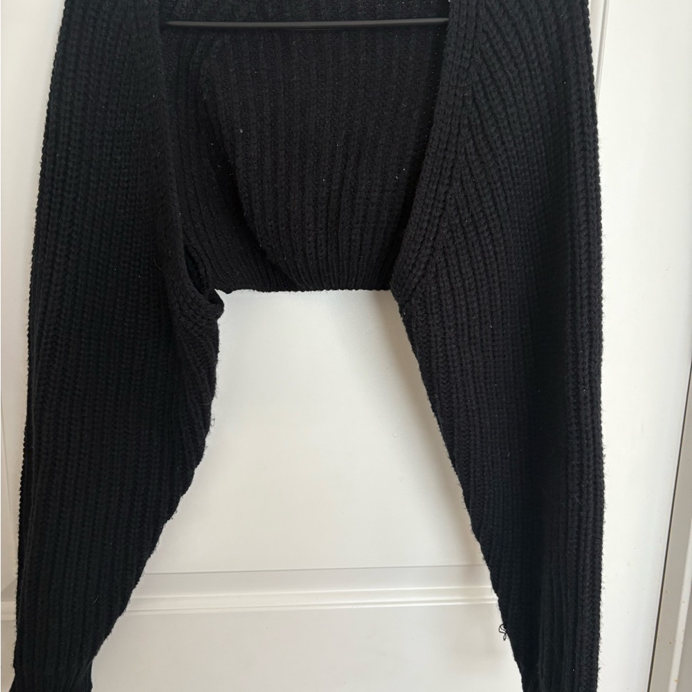 Black Ribbed Women's Sweater